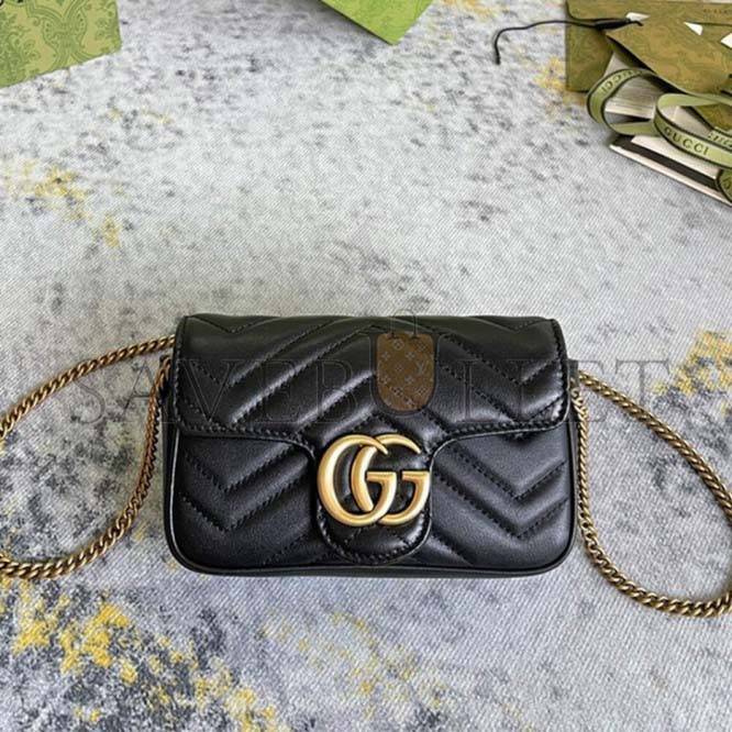 g*u*i marmont matelasse leather S*per mini bag 476433  (19.5*10.2*5.1cm)